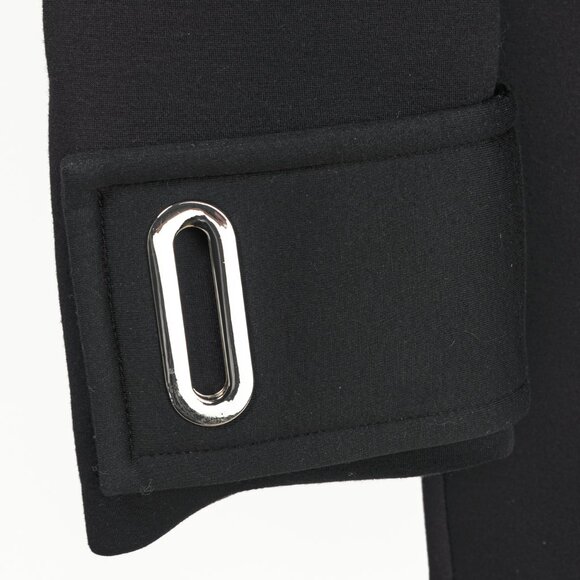 Beaufille Phoenix Black Modal-Neoprene Oversized Wrap Jacket - Picture 7 of 11